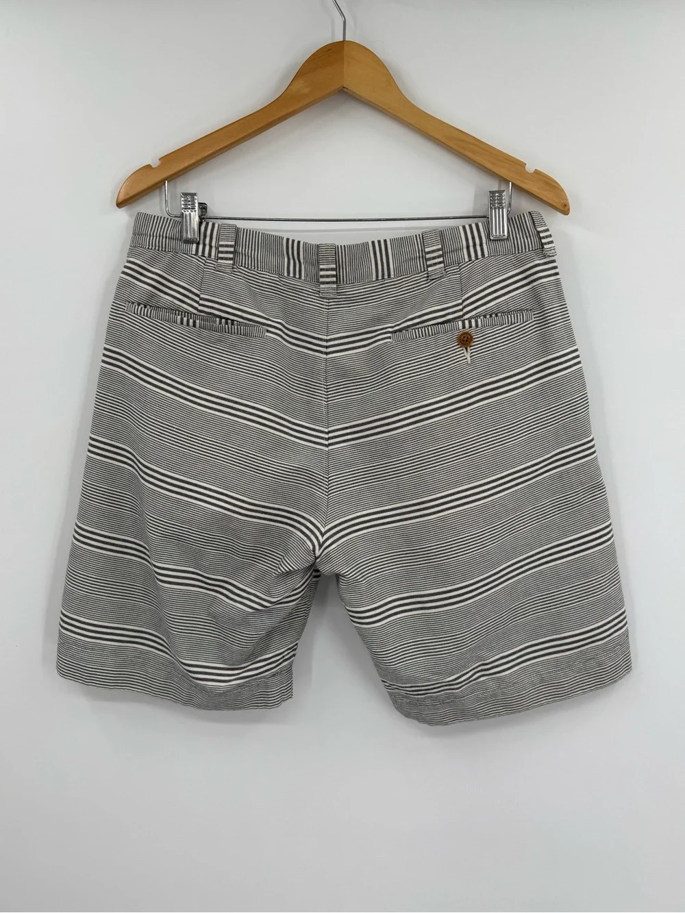 J.Crew 100% Cotton Gramercy Stripe Chino Short | Navy & White | 32
